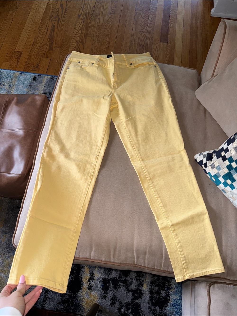 Talbots Pale Yellow Straight-Leg Jeans